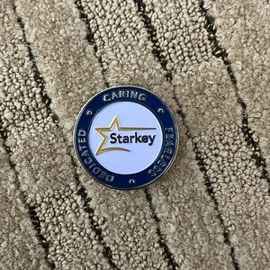 Starkey blue yellow white mission coin